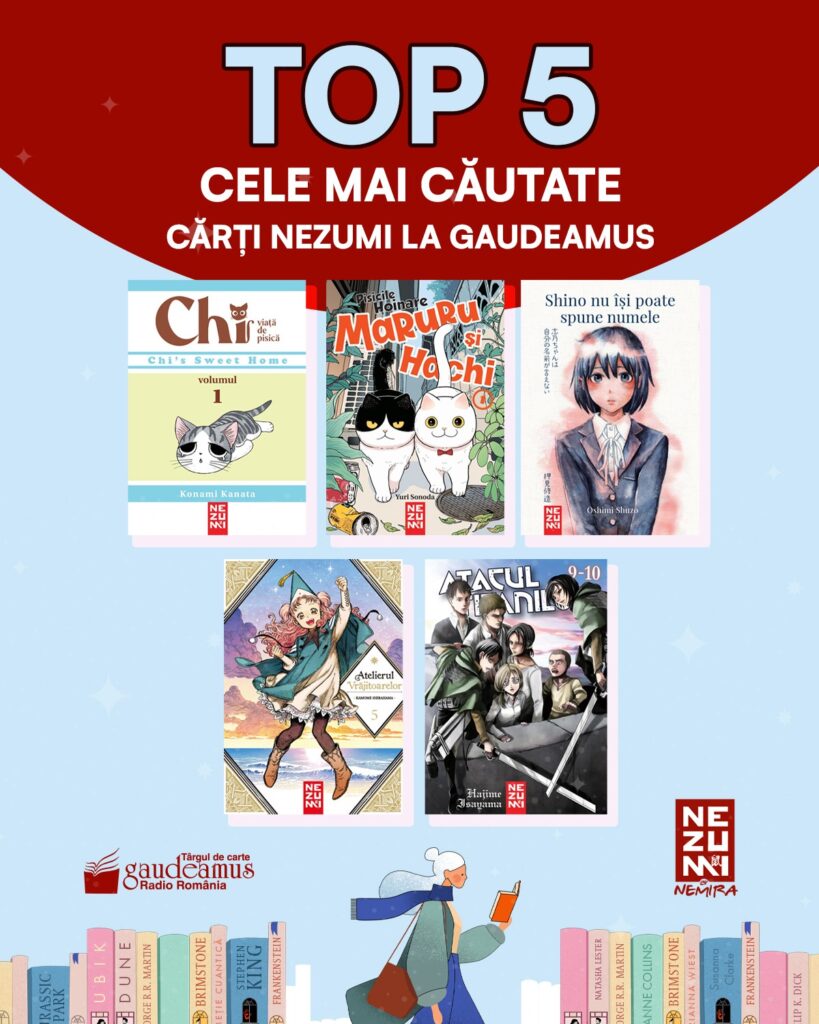 Top vânzări Gaudeamus 2025 - Top 5 NEZUMI by Nemira