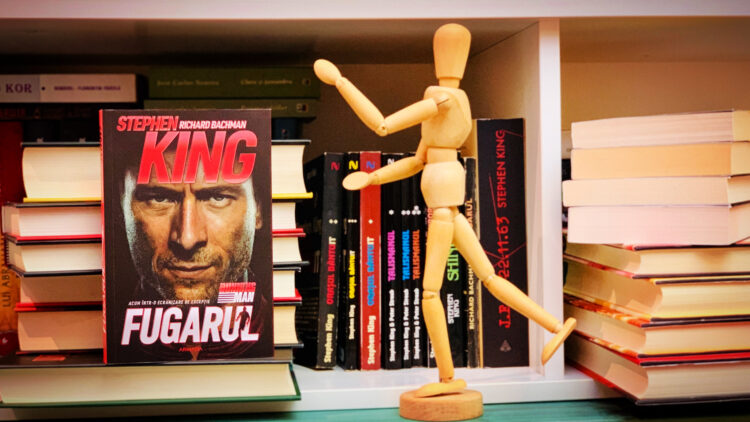 Fugarul Stephen King recenzie – Coperta cărții The Running Man de Richard Bachman, un thriller distopic a cărui acțiune are loc în anul 2025