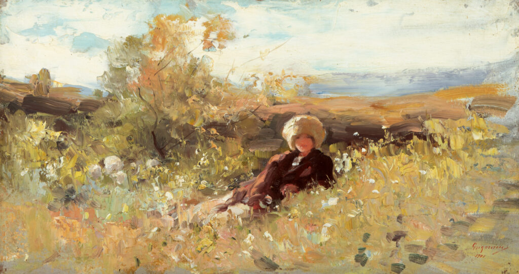 Nicolae Grigorescu la Artmark: Pictura Păstoriță în iarbă (1901), simbol al Arcadiei românești în Licitația de Primăvară