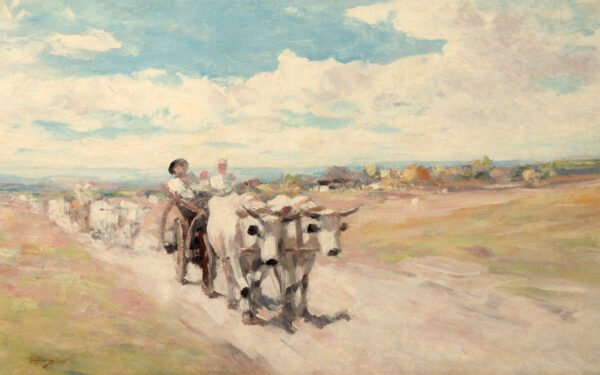 Nicolae Grigorescu la Artmark: Pictura Întoarcerea de la târg (1900), capodoperă a Arcadiei românești în licitație